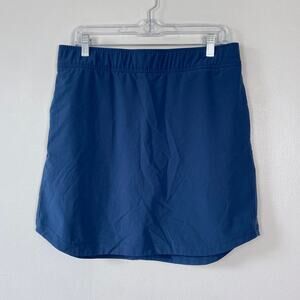 Eddie Bauer Hiking Skort Blue Pull-On Elastic Waist Mesh Side Tennis‎ Golf L